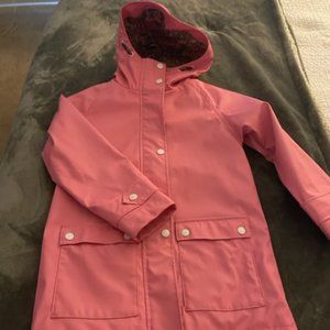 7/8 Year Girl Pink Rain Jacket